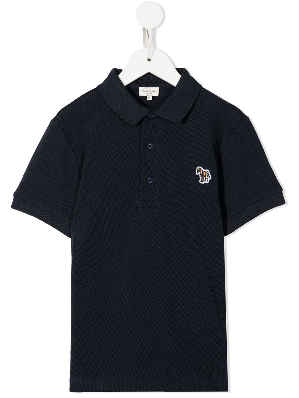 Paul Smith Junior zebra-patch polo shirt - Blue von Paul Smith Junior