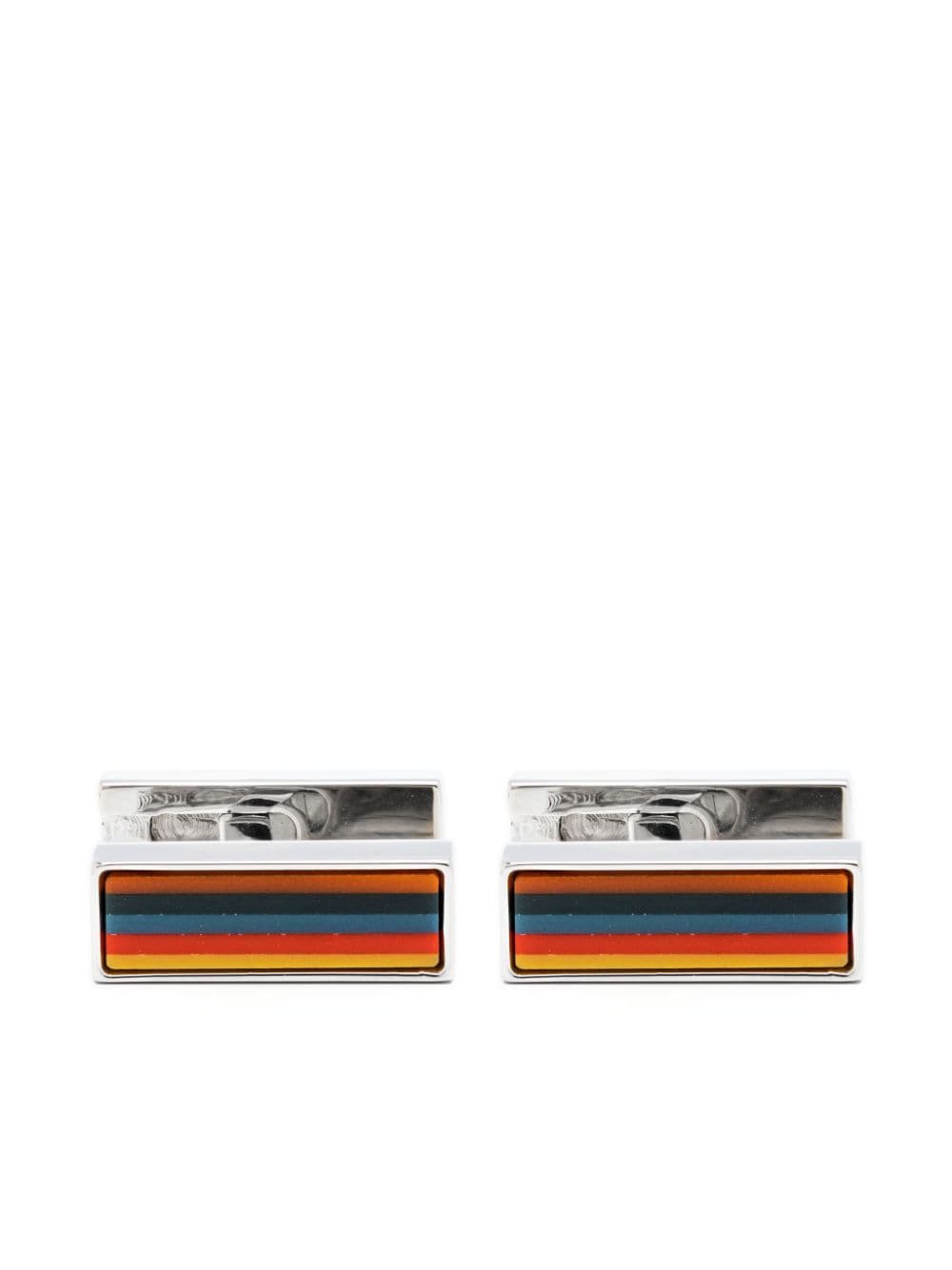 Paul Smith Artist Stripe flip cufflinks - Silver von Paul Smith