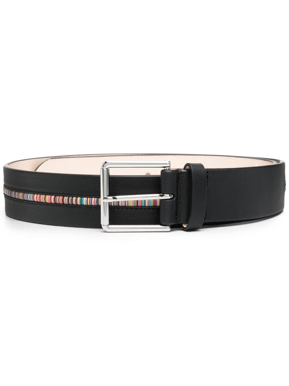 Paul Smith Artist-stripe leather belt - Black von Paul Smith