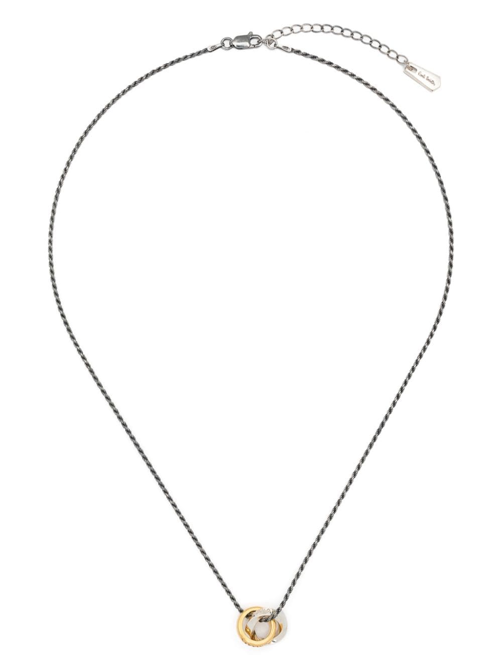 Paul Smith Double Ring pendant necklace - Silver von Paul Smith