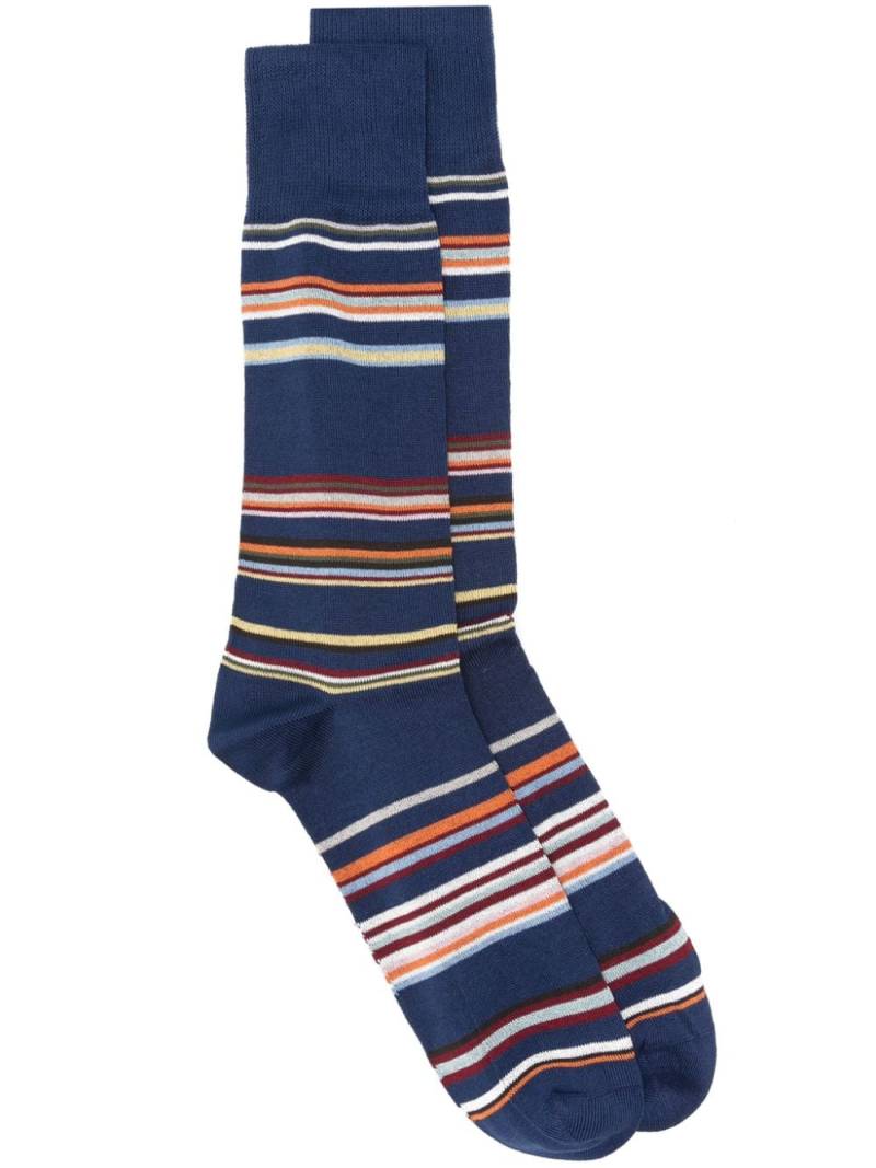 Paul Smith Flavio stripe socks - Blue von Paul Smith