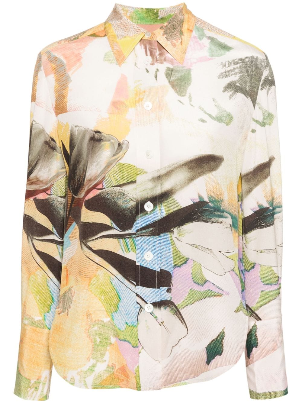 Paul Smith Floral Collage silk shirt - Green von Paul Smith