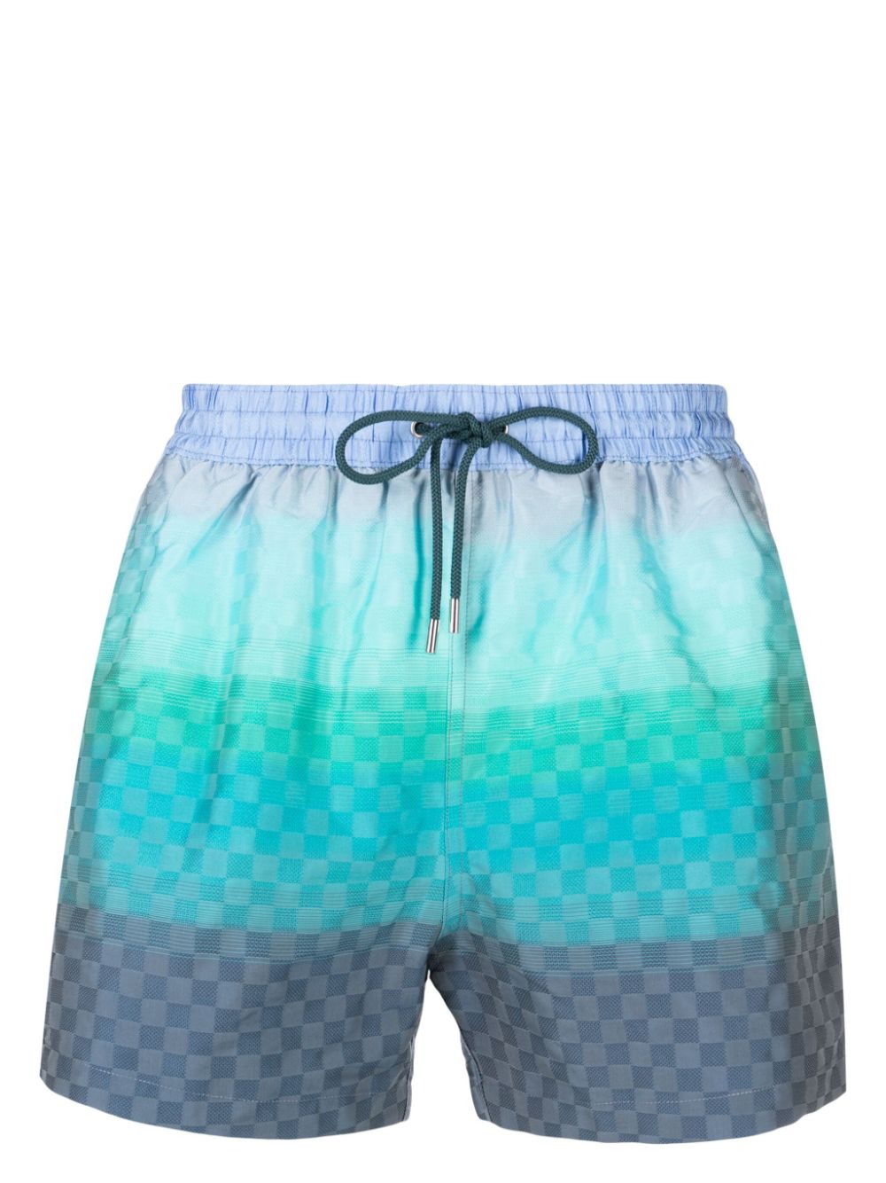 Paul Smith Gradient Check-jacquard swim shorts - Blue von Paul Smith