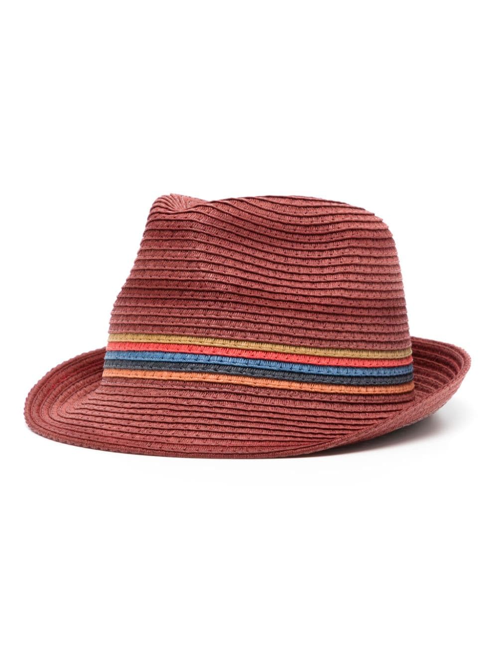 Paul Smith Lipodo stripe-detail straw hat - Red von Paul Smith