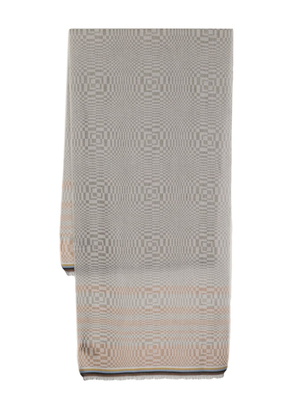 Paul Smith Optical cotton-blend scarf - Grey von Paul Smith