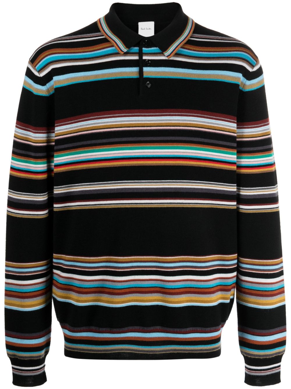 Paul Smith Signature Stripe merino-wool polo shirt - Multicolour von Paul Smith