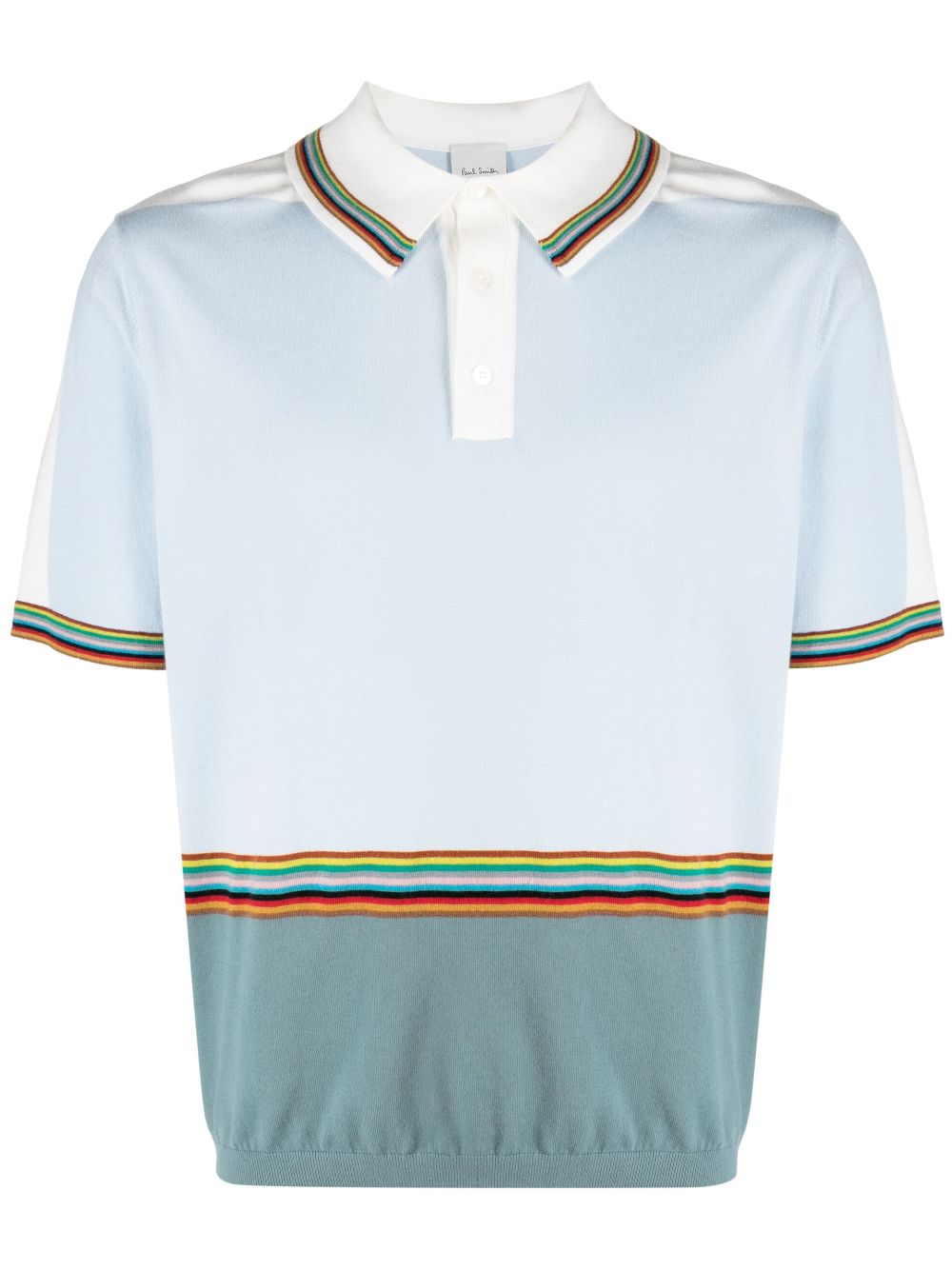 Paul Smith Signature Stripe short-sleeve polo shirt - Blue von Paul Smith