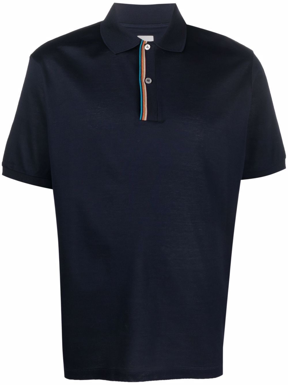 Paul Smith Signature Stripe-trim polo shirt - Blue von Paul Smith