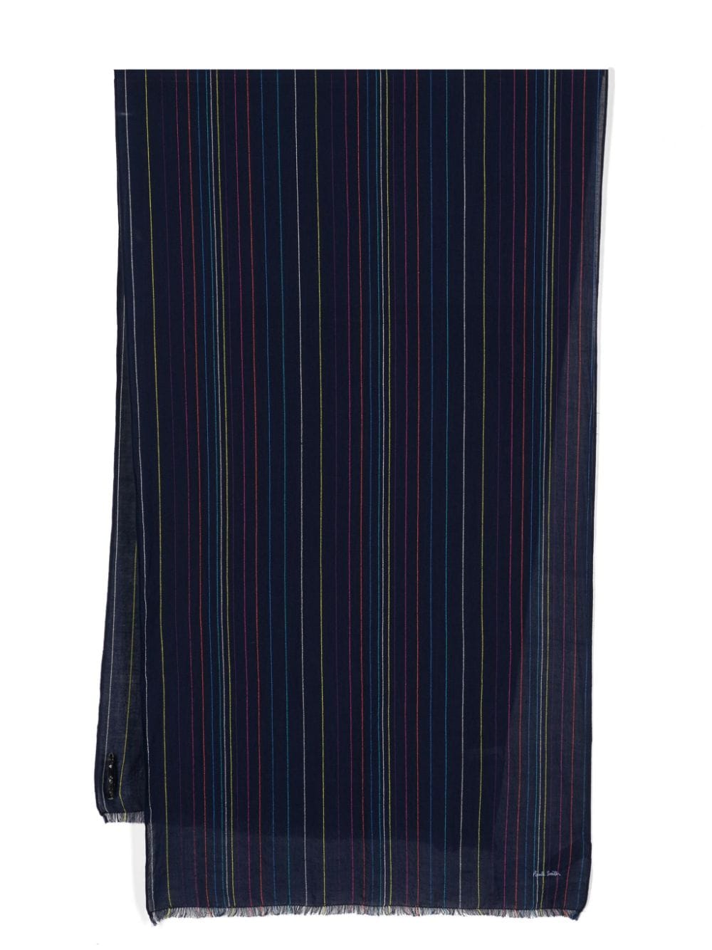 Paul Smith Stitch Stripe cotton scarf - Blue von Paul Smith