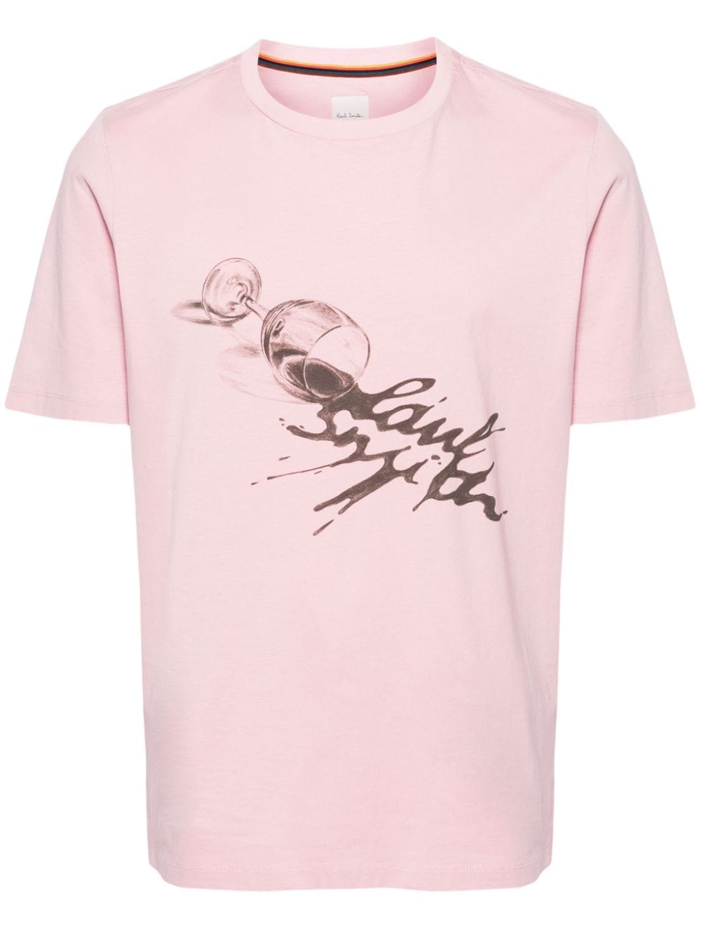 Paul Smith Wine Glass organic cotton T-shirt - Pink von Paul Smith