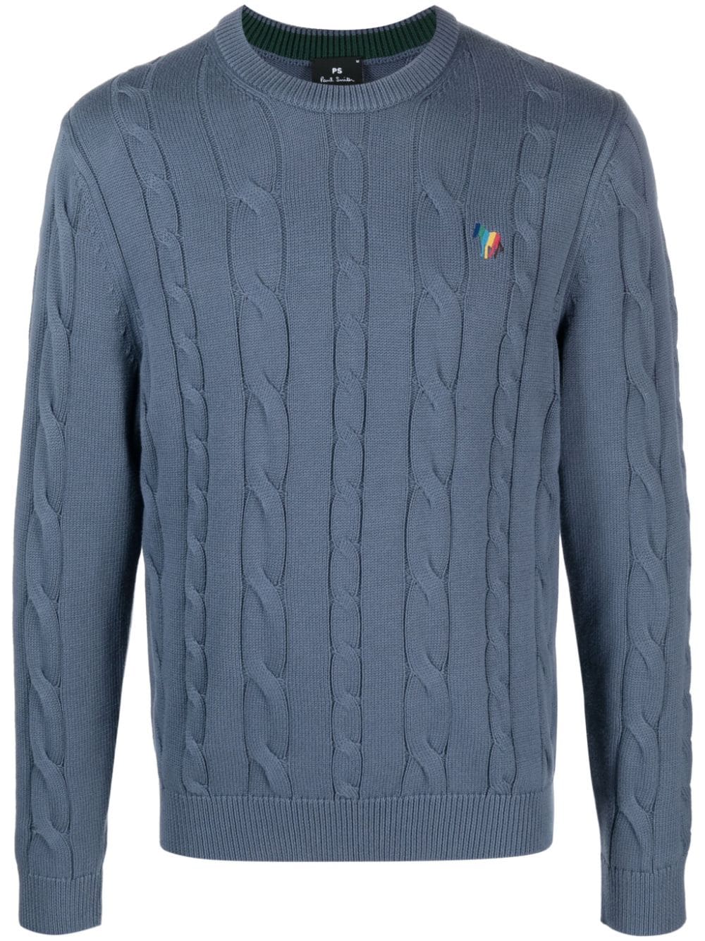 Paul Smith Zebra logo-embroidered cotton jumper - Blue von Paul Smith