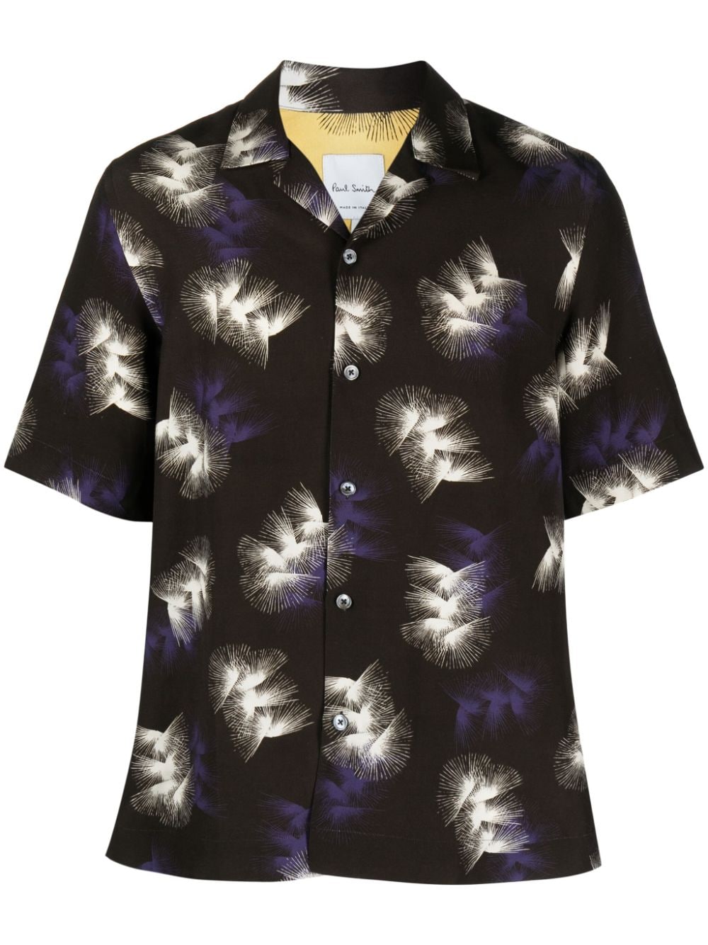 Paul Smith abstract-print camp-collar shirt - Black von Paul Smith