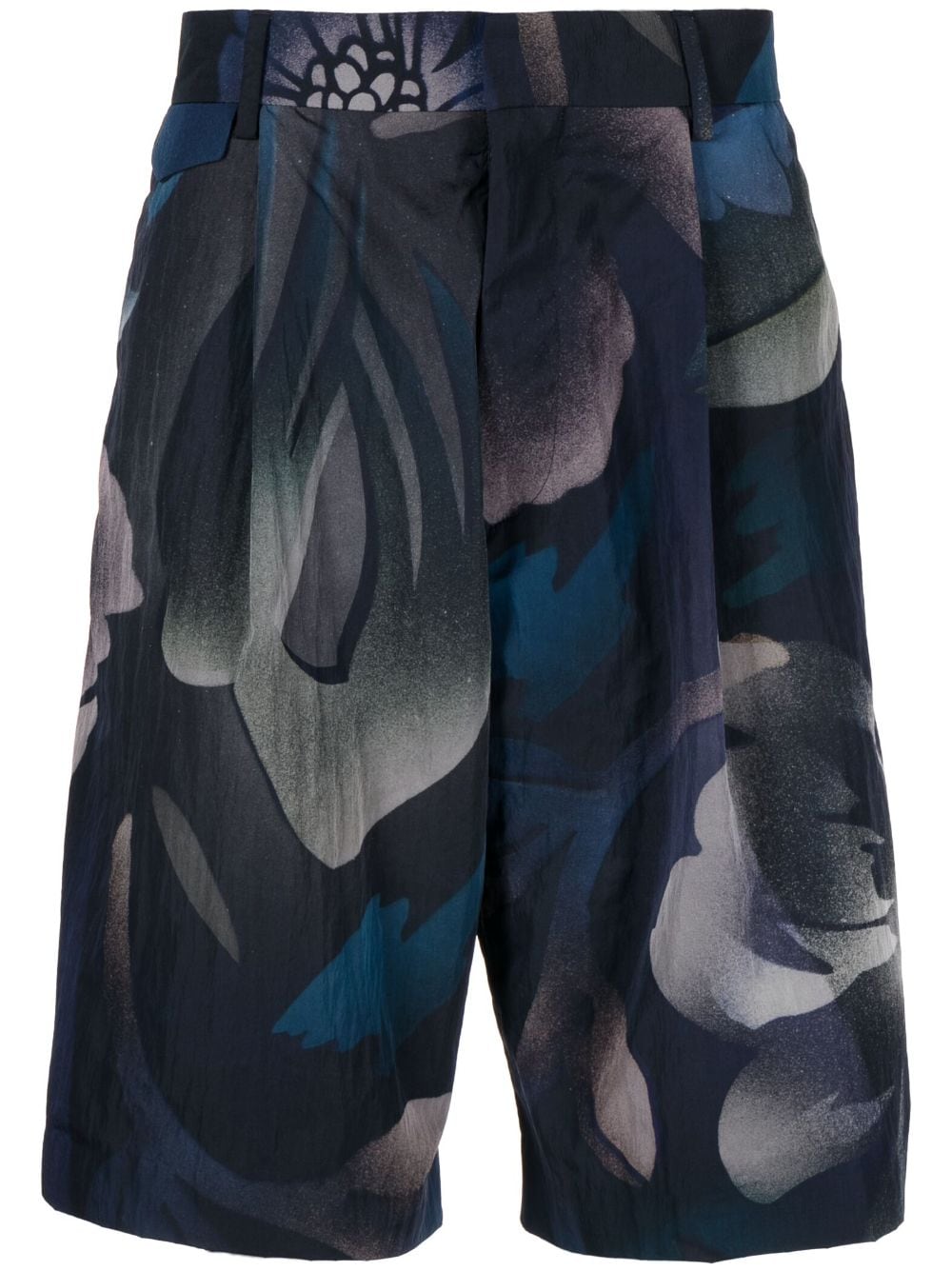 Paul Smith abstract-print knee-length shorts - Blue von Paul Smith