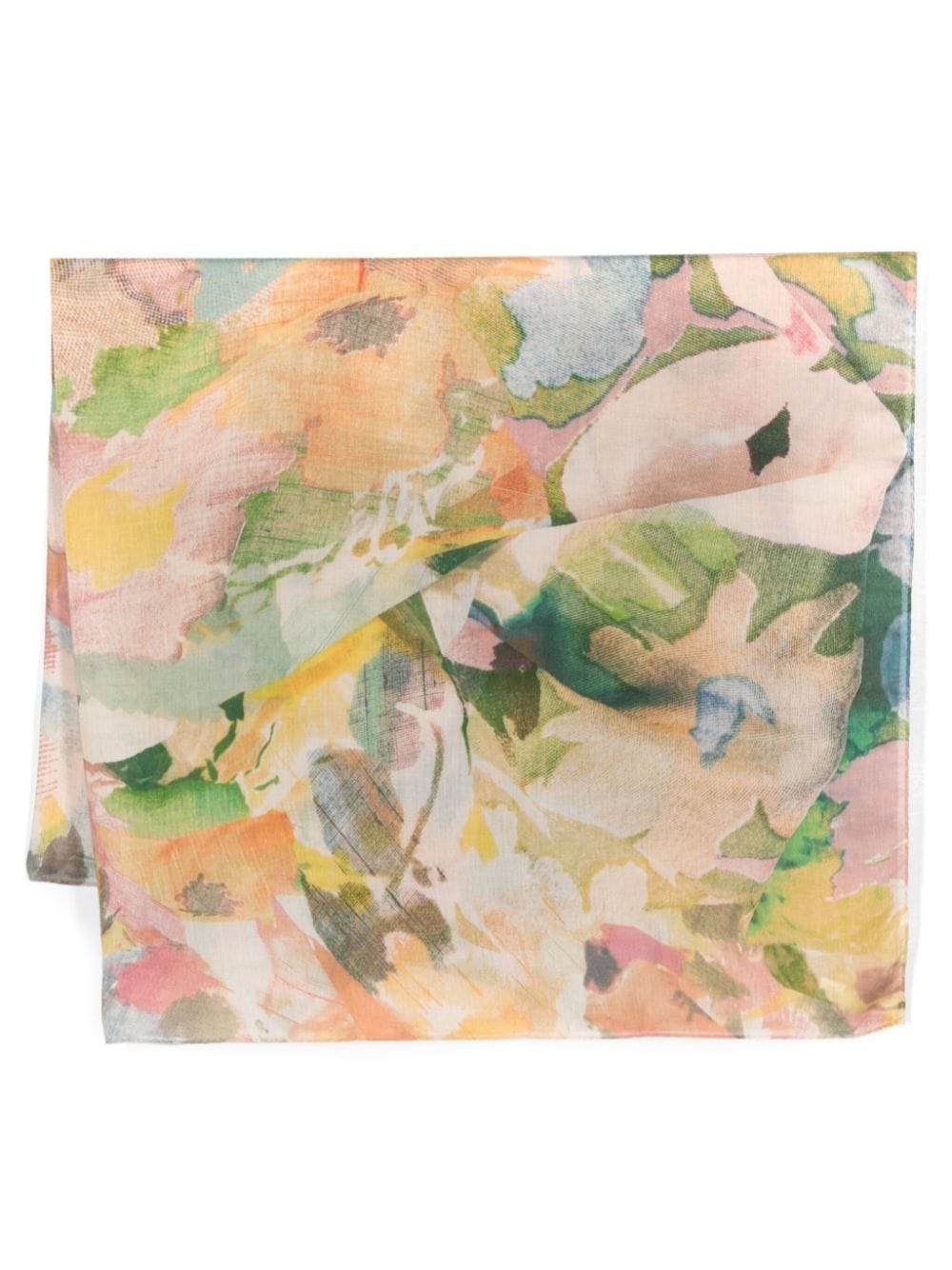 Paul Smith abstract-print semi-sheer scarf - Green von Paul Smith