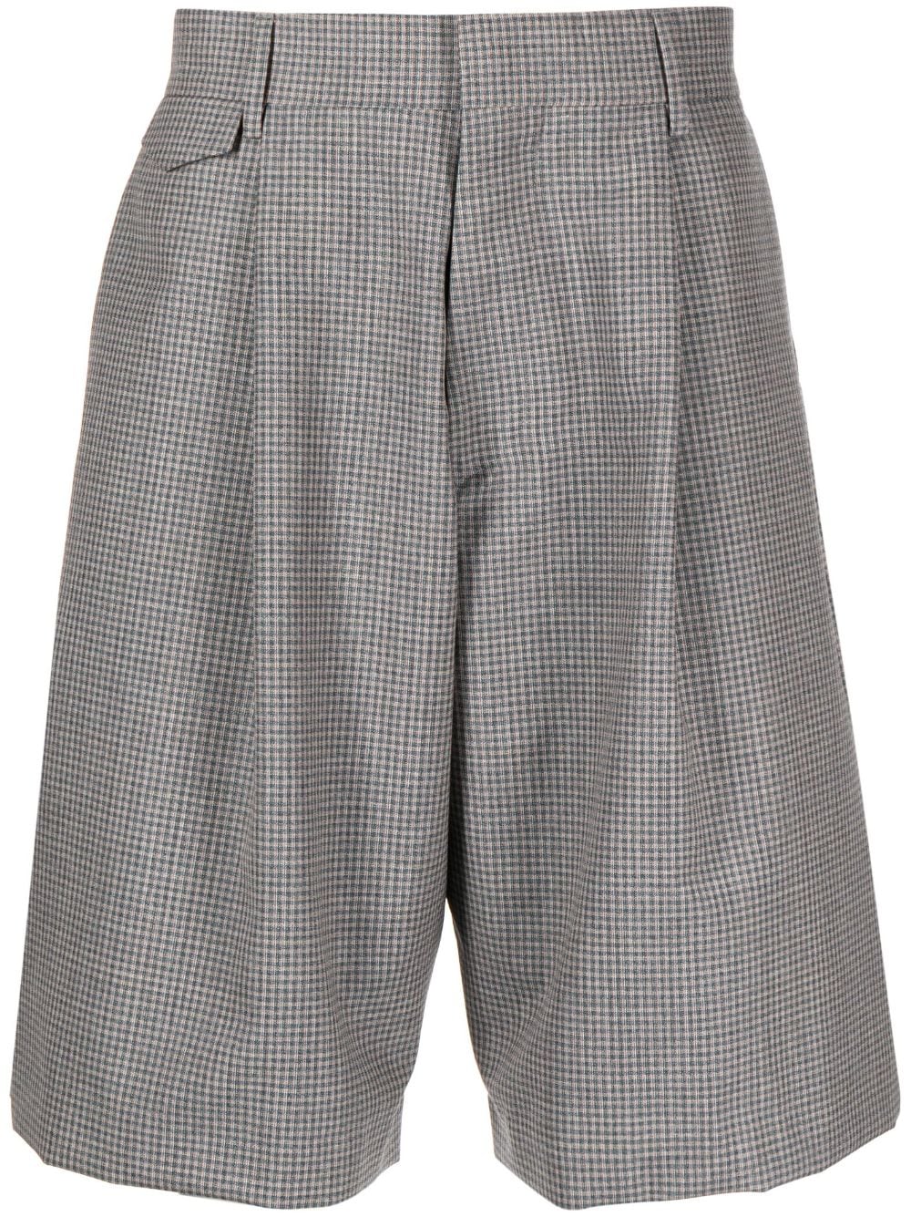 Paul Smith check-print wool shorts - Grey von Paul Smith