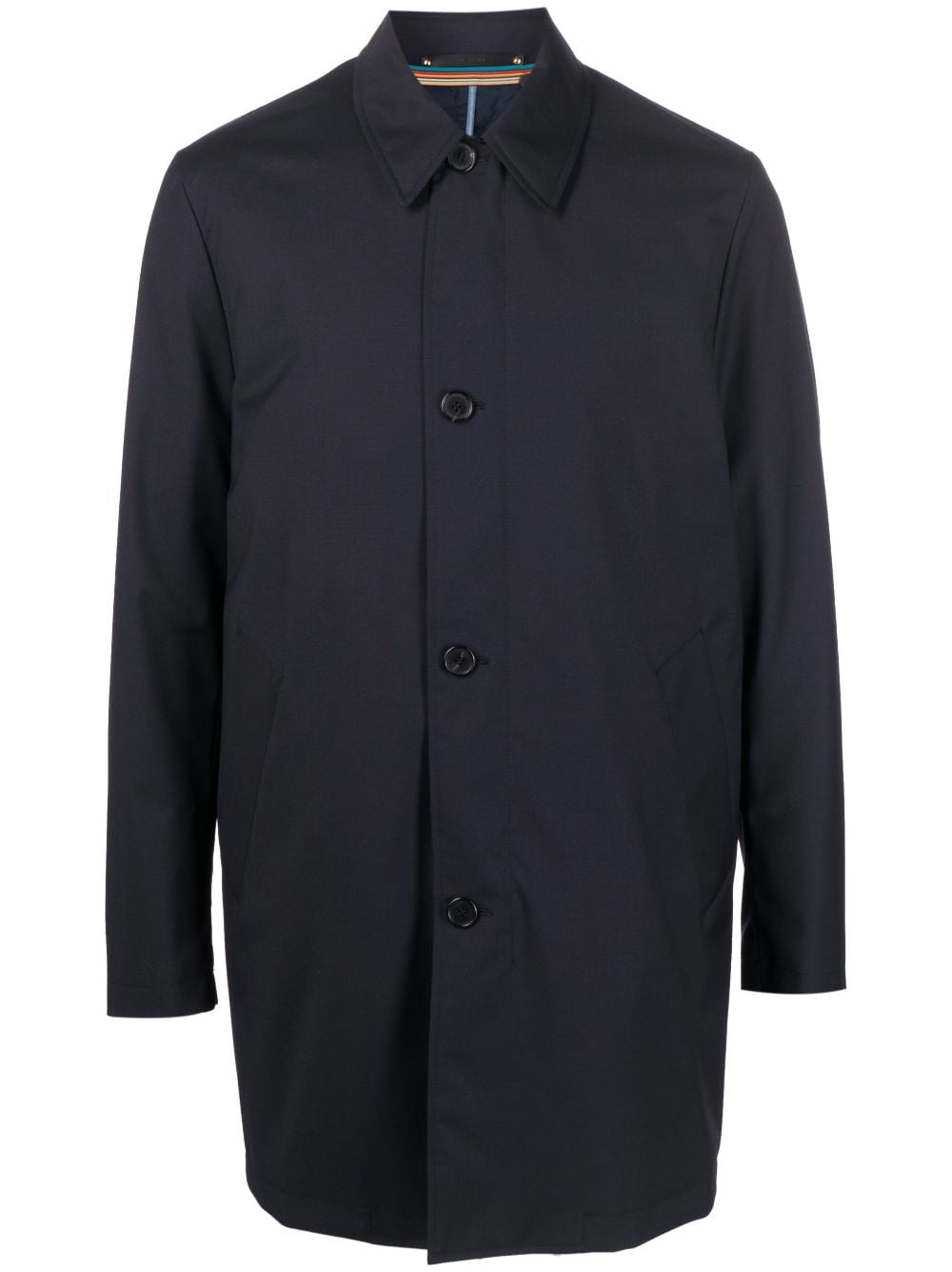 Paul Smith classic-collar cotton trench-coat - Blue von Paul Smith