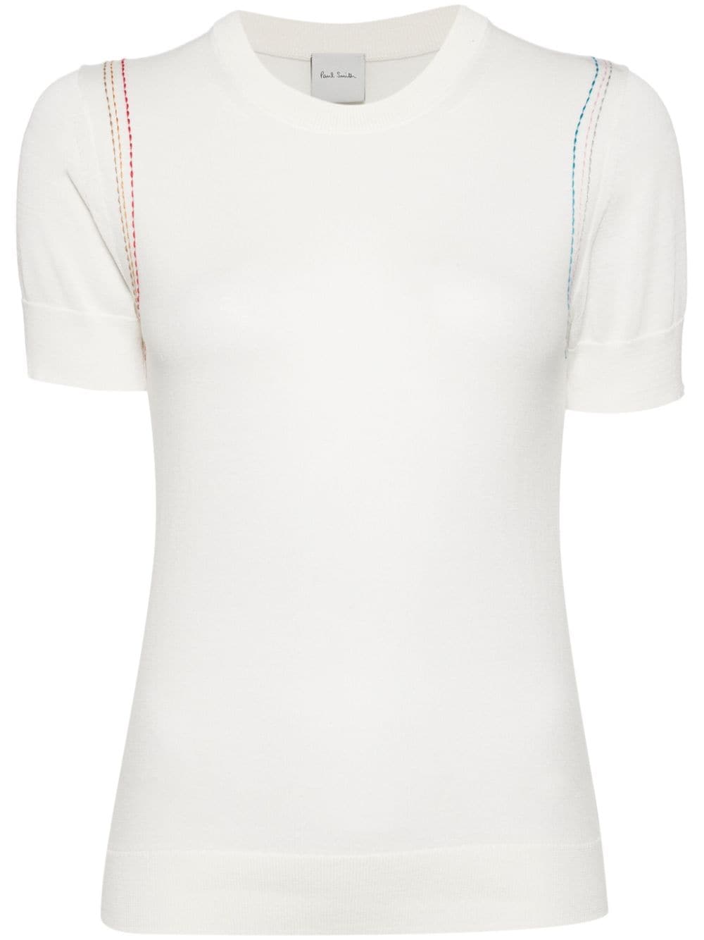 Paul Smith contrast-stitched knitted top - White von Paul Smith