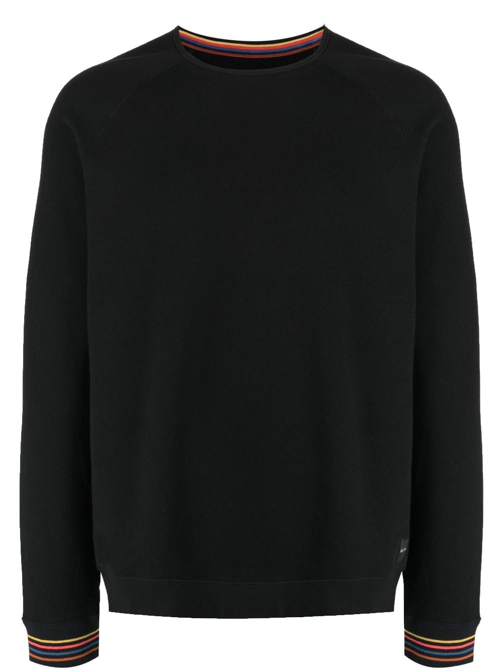 Paul Smith contrasting-trim detail cotton sweatshirt - Black von Paul Smith
