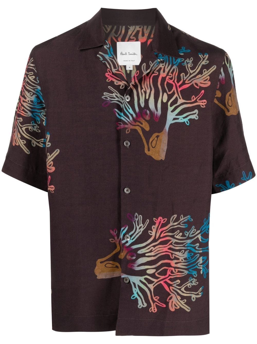 Paul Smith coral-print short sleeve shirt - Brown von Paul Smith