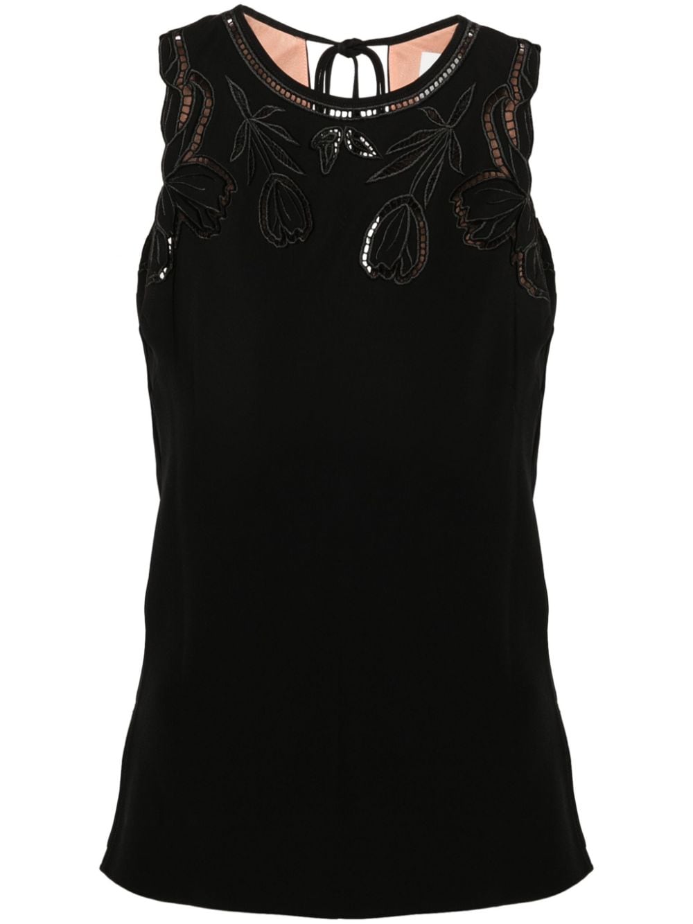 Paul Smith corded-lace sleeveless blouse - Black von Paul Smith
