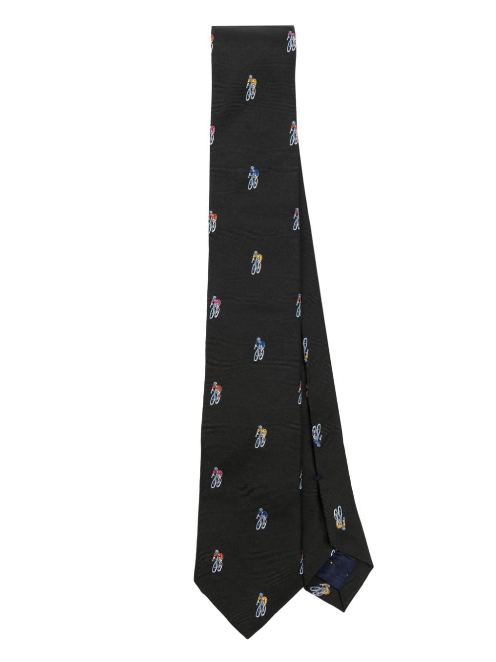 Paul Smith embroidered-design silk tie - Black von Paul Smith