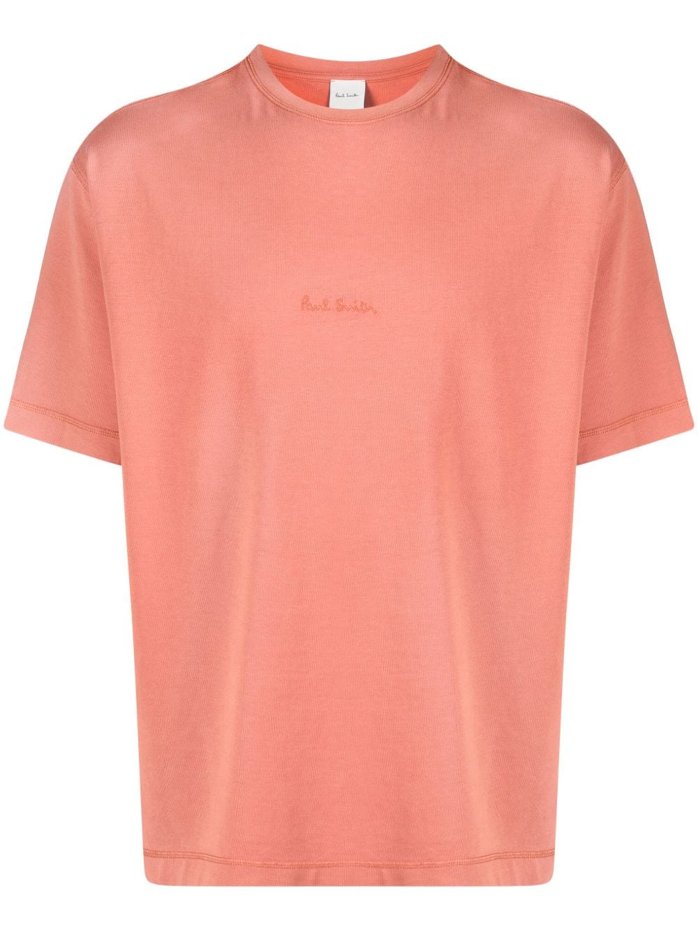 Paul Smith embroidered-logo cotton T-shirt - Orange von Paul Smith