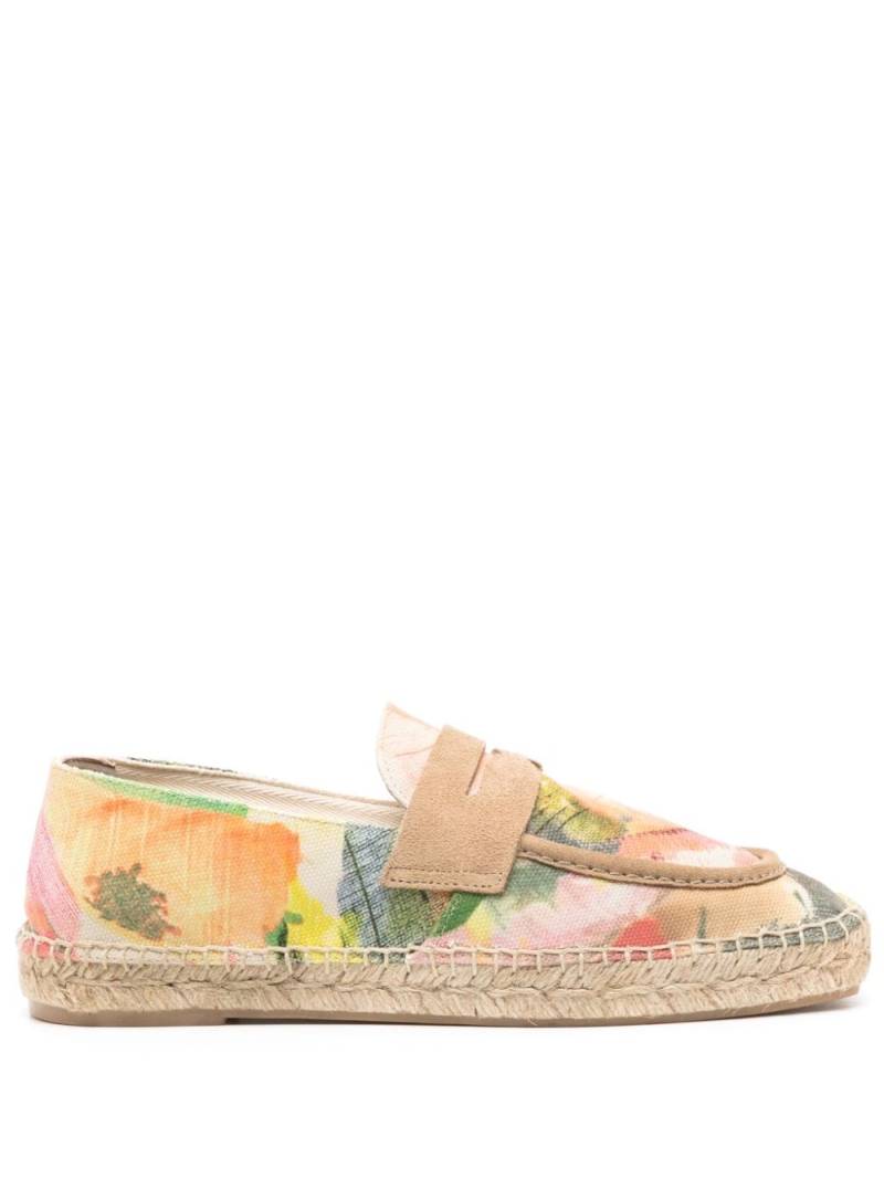 Paul Smith floral-print flat espadrilles - Yellow von Paul Smith