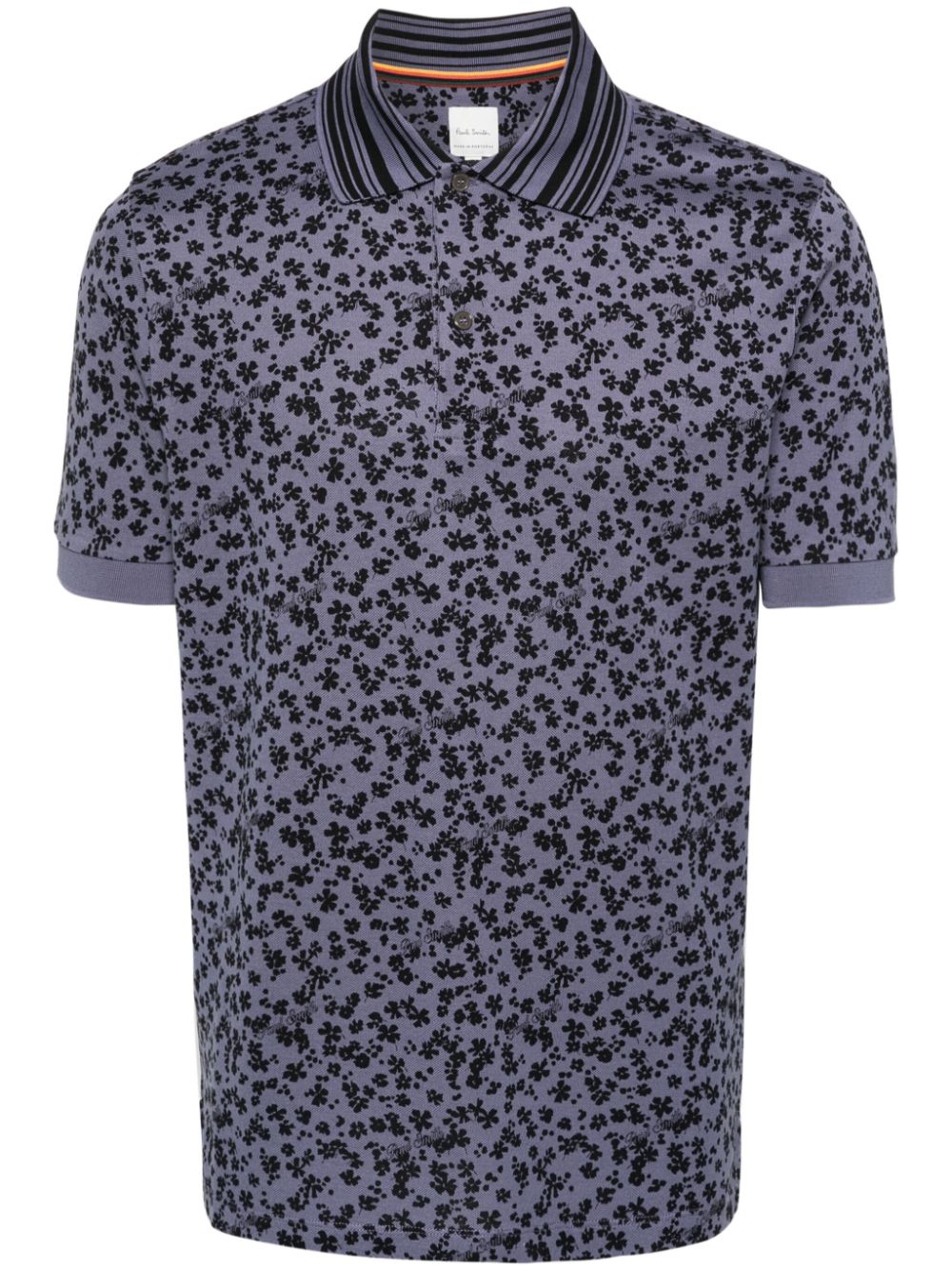 Paul Smith floral-print polo shirt - Purple von Paul Smith