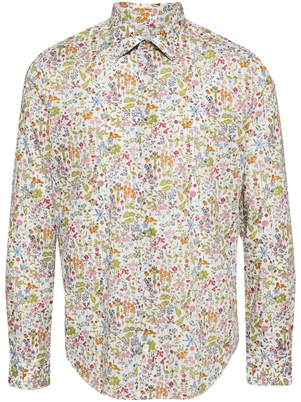 Paul Smith floral-print poplin shirt - White von Paul Smith