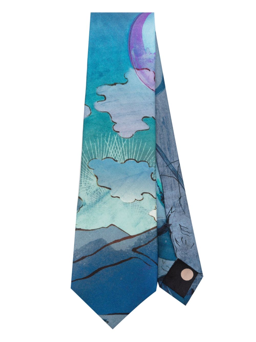 Paul Smith graphic-print silk tie - Blue von Paul Smith