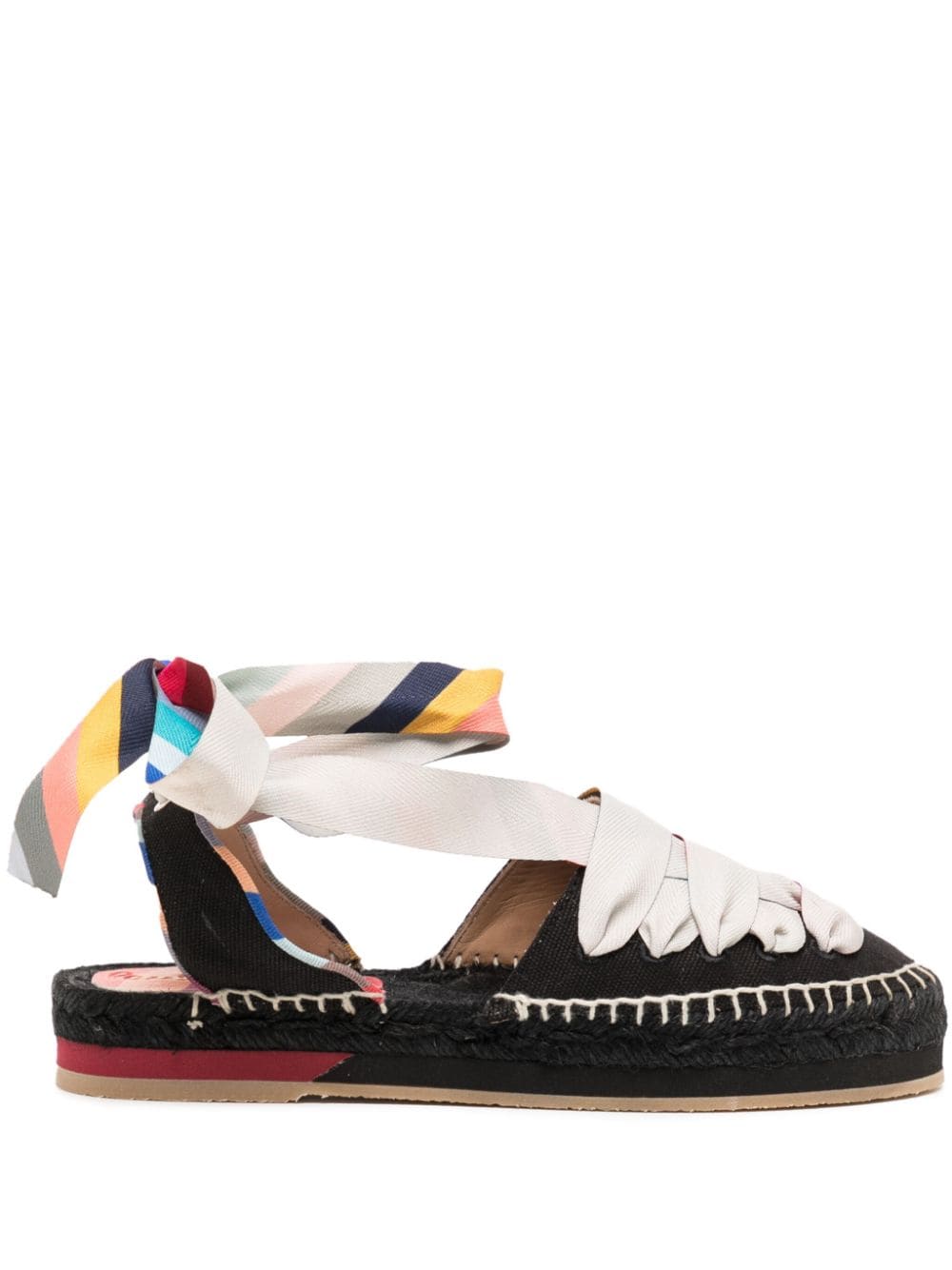 Paul Smith lace-up flat espadrilles - Black von Paul Smith