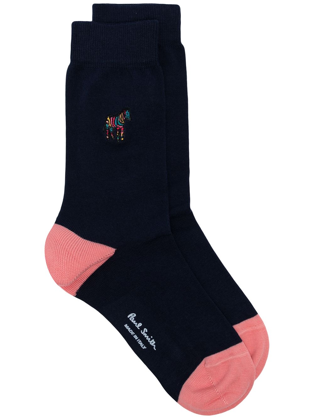 Paul Smith logo-print two-tone socks - Blue von Paul Smith