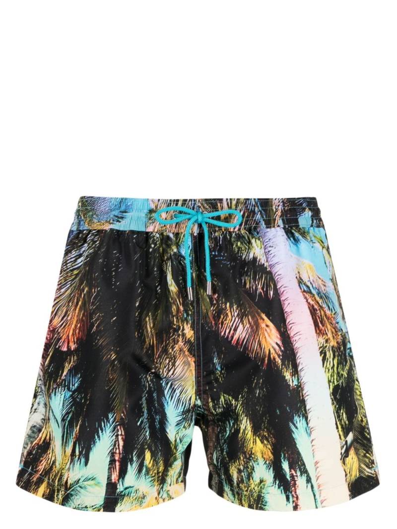 Paul Smith palm tree-print drawstring swim shorts - Multicolour von Paul Smith