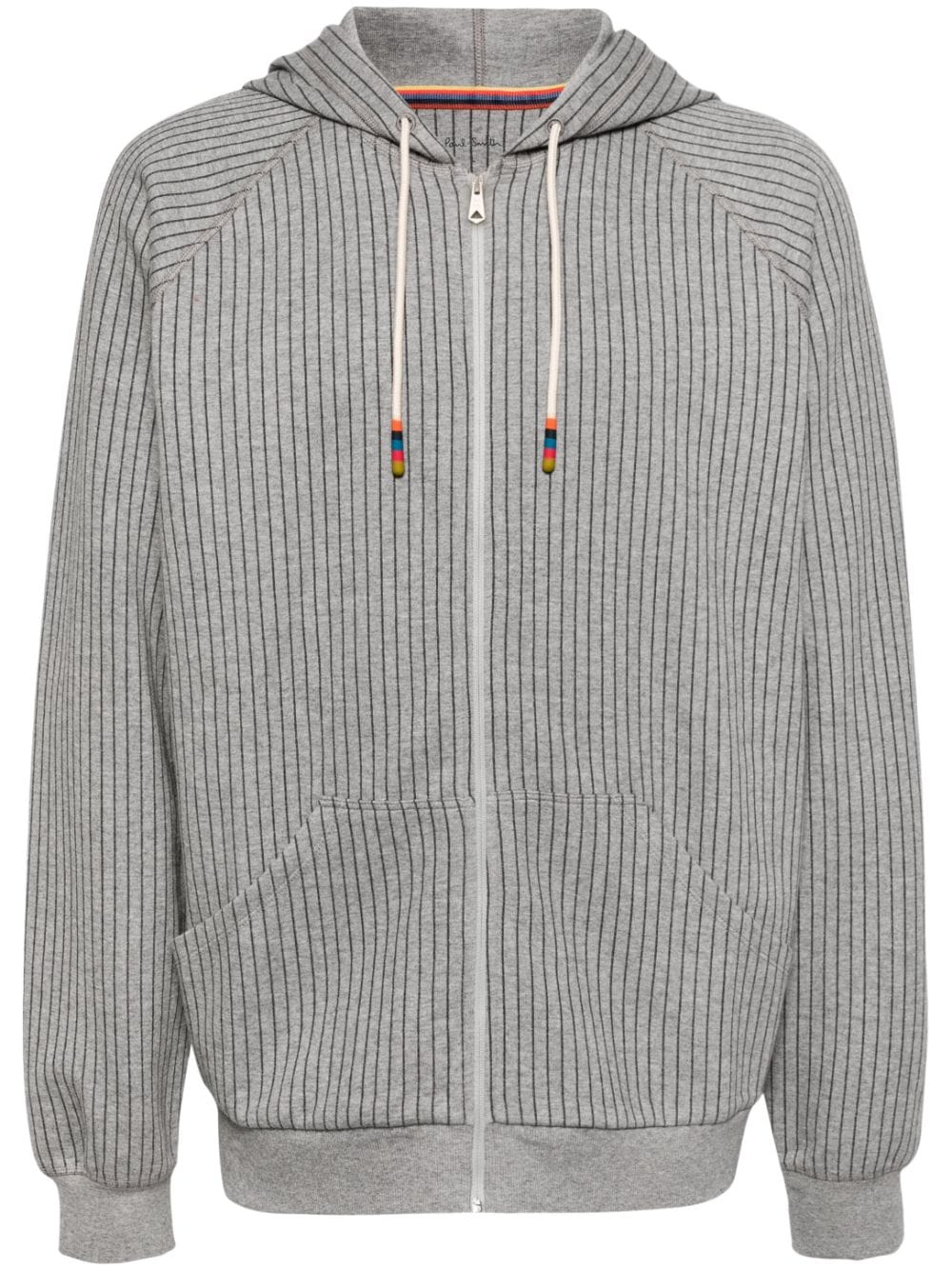 Paul Smith pinstripe-print zip-up hoodie - Grey von Paul Smith