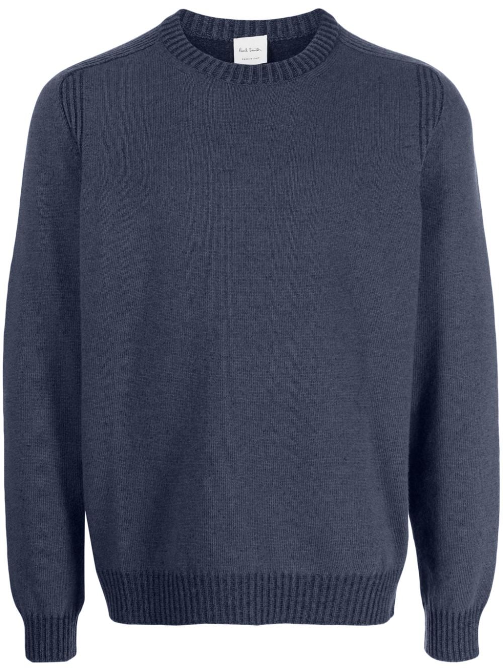 Paul Smith ribbed-trim lambs wool jumper - Blue von Paul Smith