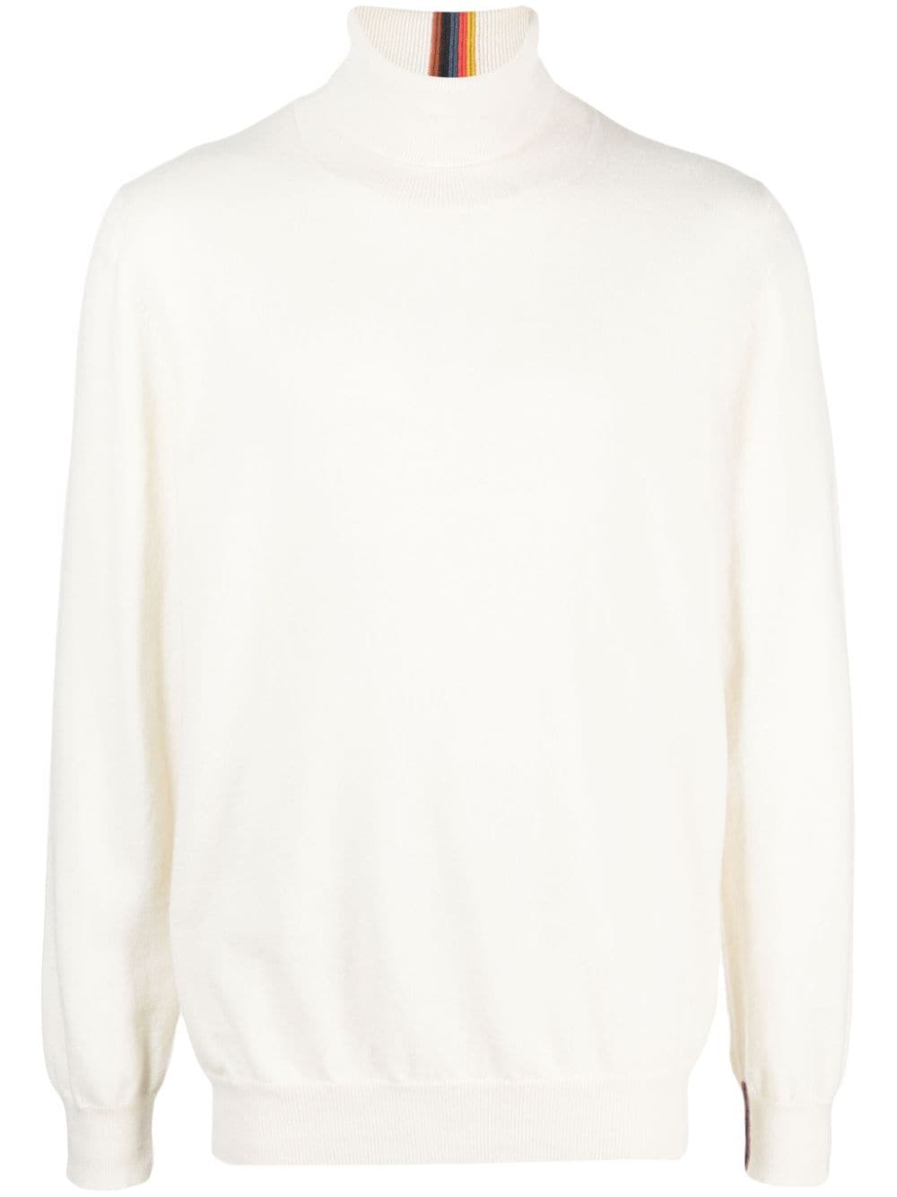 Paul Smith roll-neck cashmere jumper - White von Paul Smith