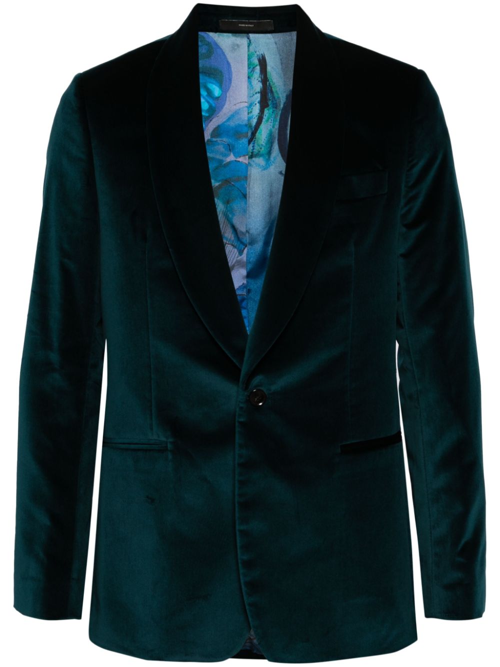 Paul Smith single-breasted velvet blazer - Blue von Paul Smith