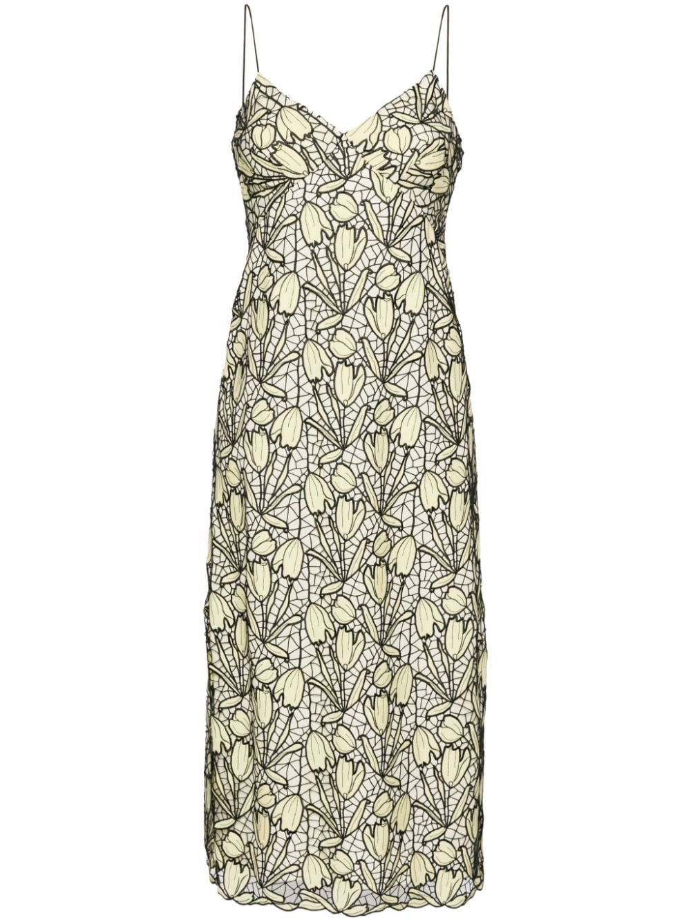 Paul Smith sleeveless guipure-lace midi dress - Yellow von Paul Smith