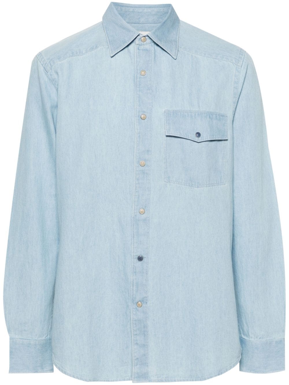 Paul Smith spread-collar lightwash denim shirt - Blue von Paul Smith