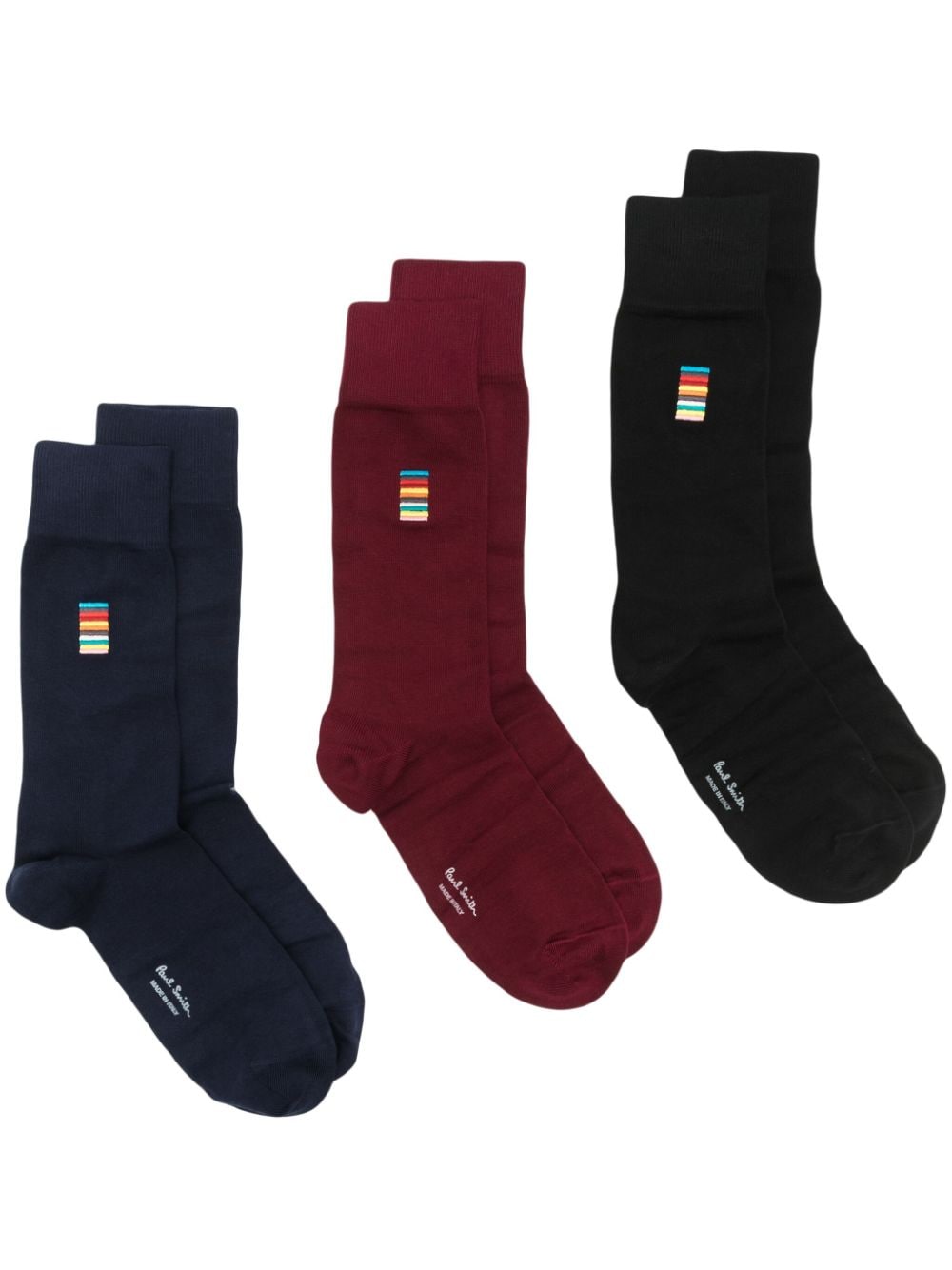Paul Smith stripe-detail ankle socks (pack of three) - Blue von Paul Smith