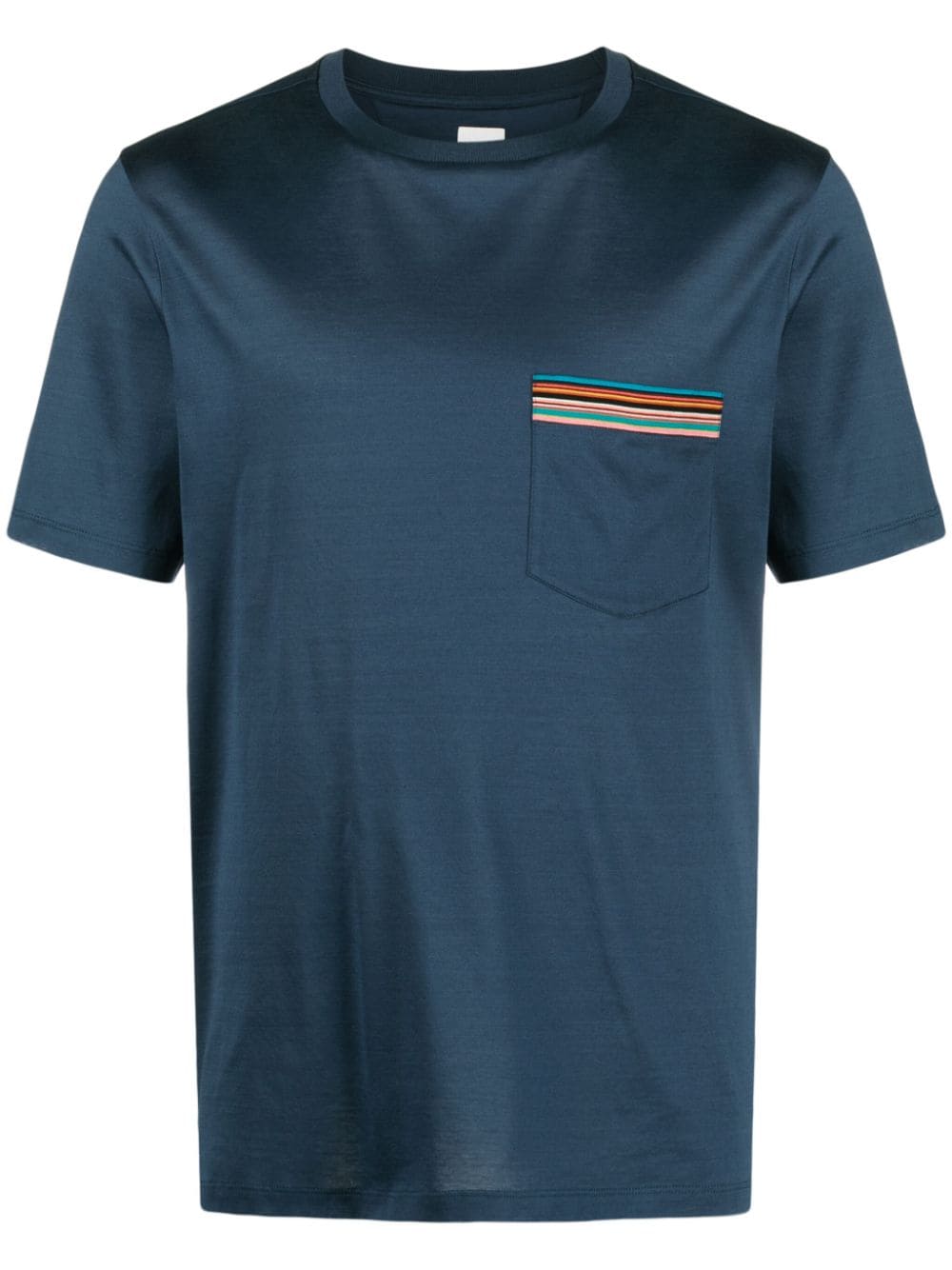 Paul Smith stripe-detailed cotton T-shirt - Blue von Paul Smith