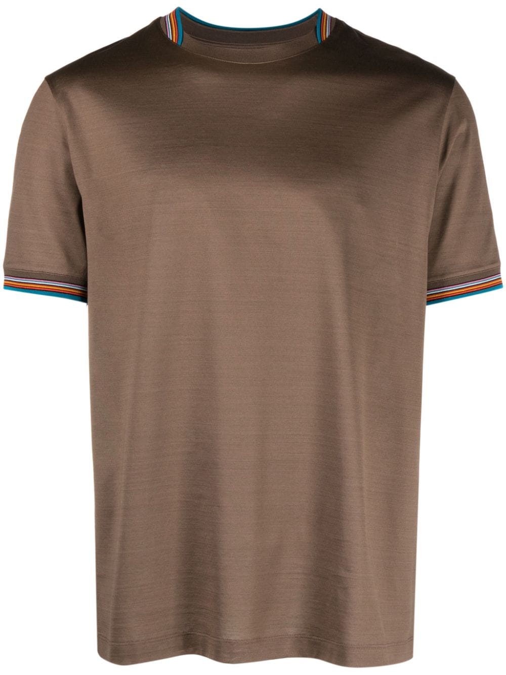 Paul Smith stripe-detailed cotton T-shirt - Neutrals von Paul Smith