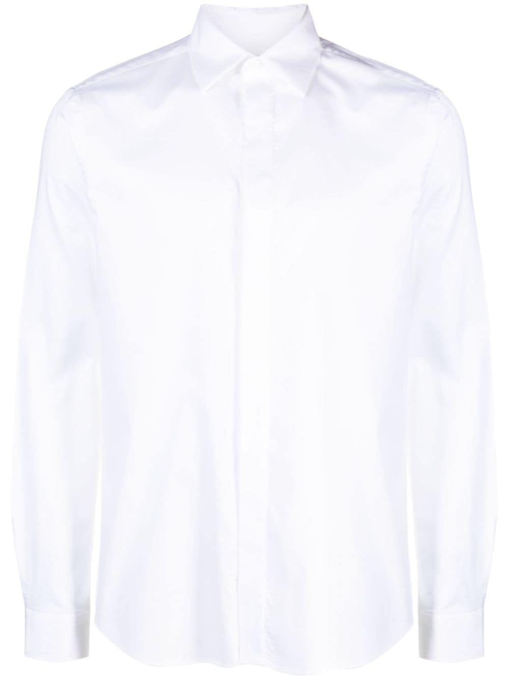 Paul Smith stripe-detailed cotton shirt - White von Paul Smith