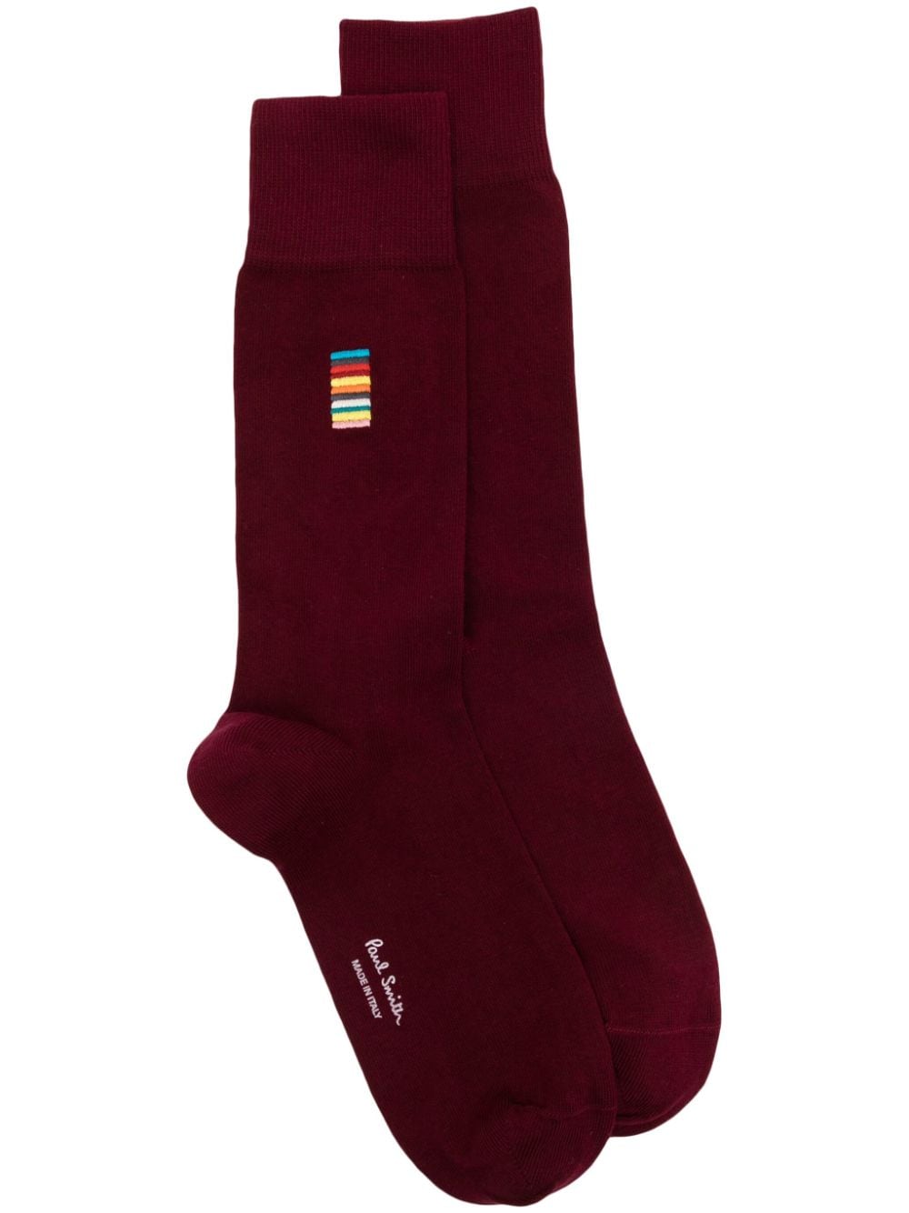 Paul Smith stripe-detailing cotton-blend socks - Red von Paul Smith