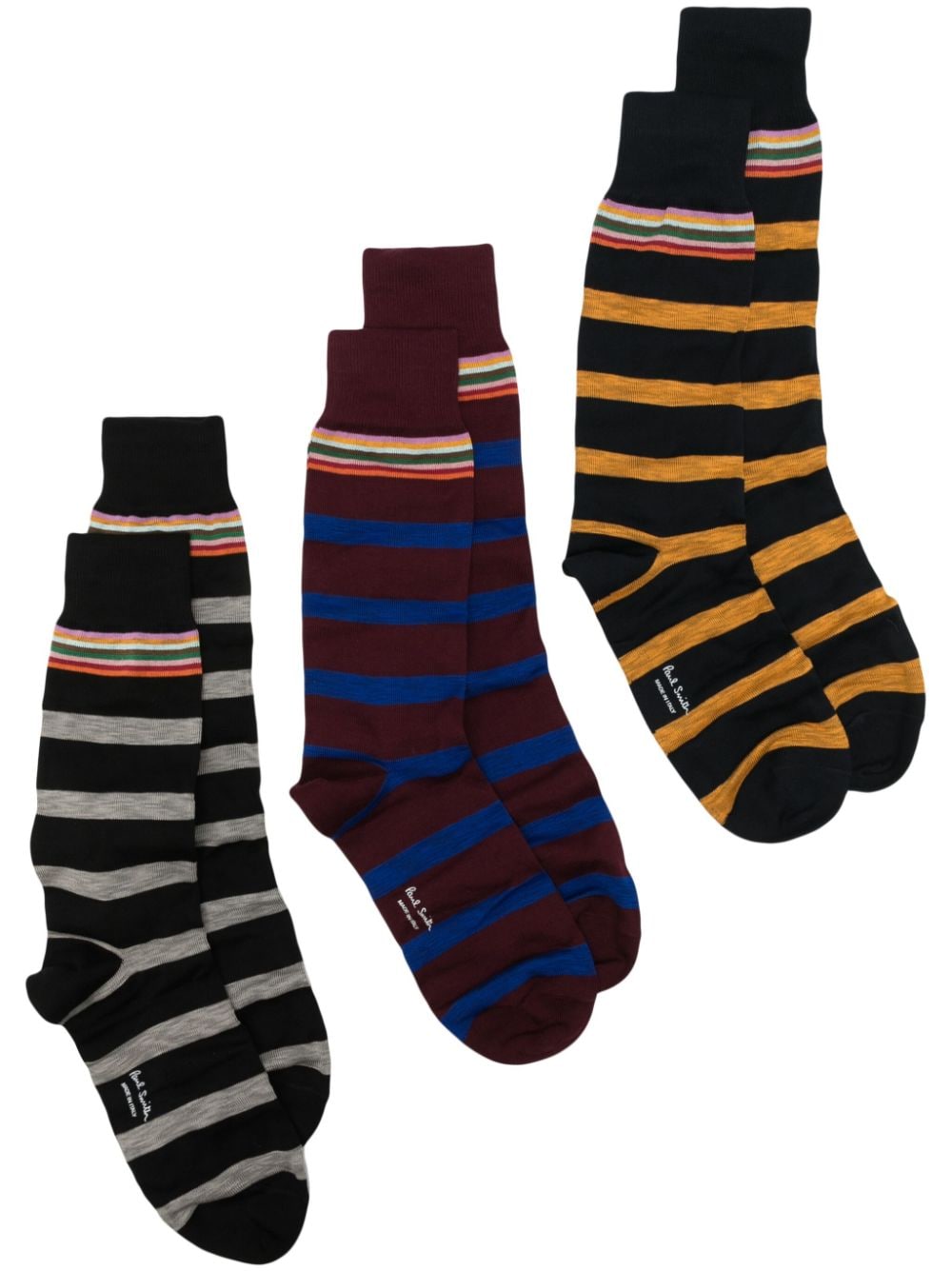 Paul Smith striped ankle socks (pack of three) - Red von Paul Smith
