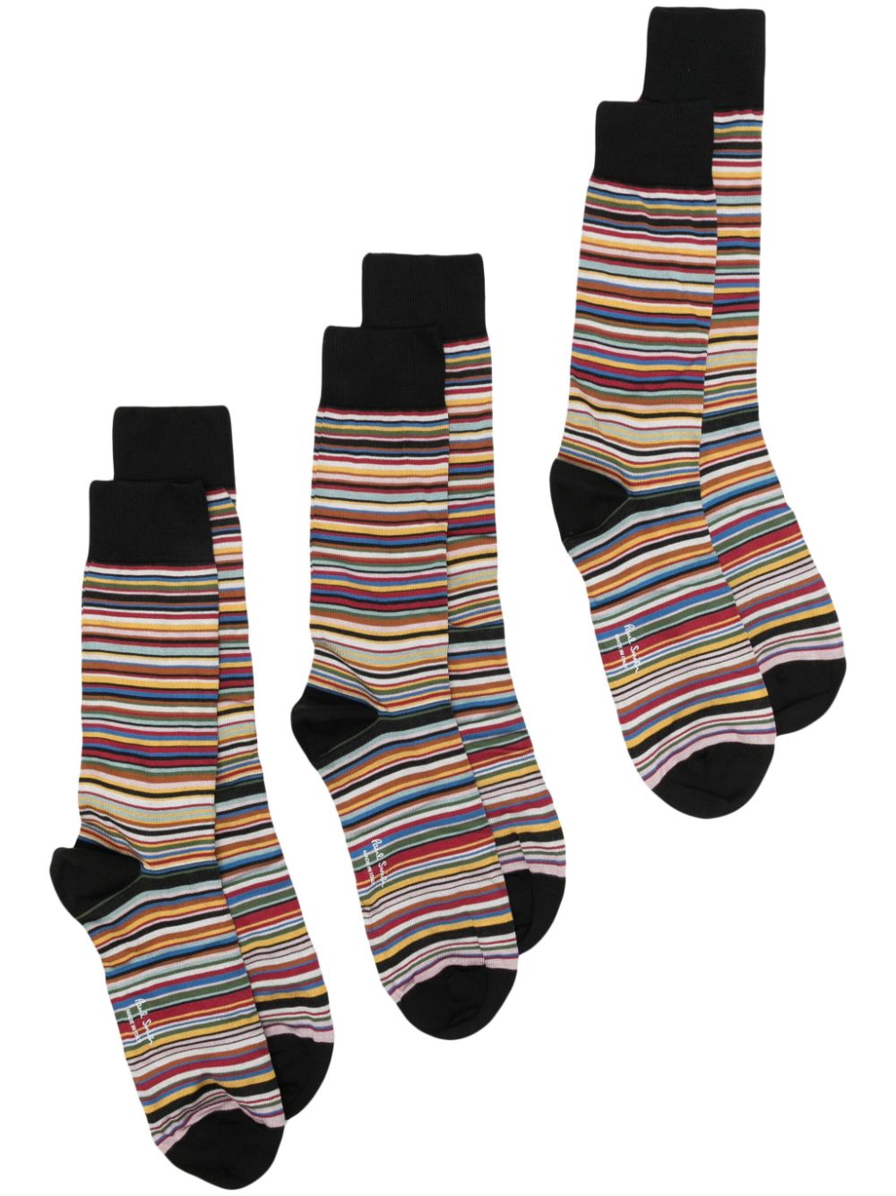 Paul Smith striped ankle socks (pack of three) - White von Paul Smith