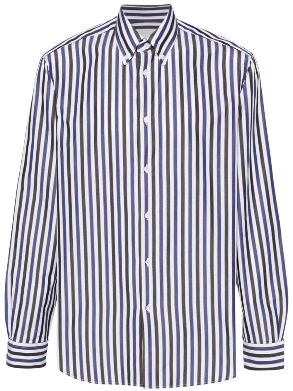 Paul Smith striped cotton shirt - White von Paul Smith