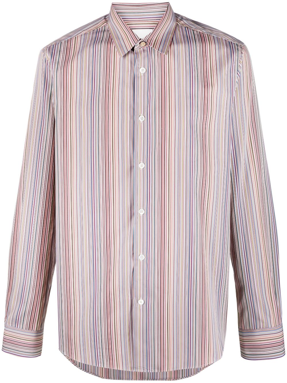 Paul Smith striped pointed-collar cotton shirt - Neutrals von Paul Smith