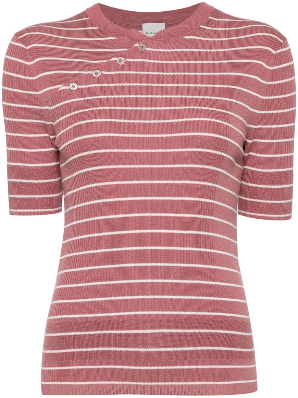 Paul Smith striped ribbed-knit top - Pink von Paul Smith