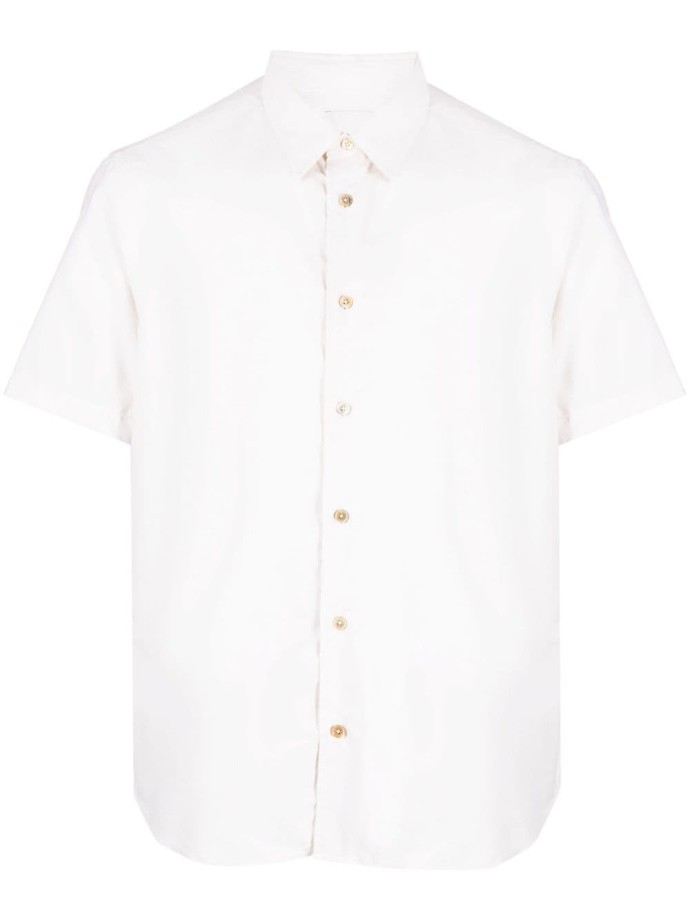 Paul Smith striped short-sleeve cotton shirt - White von Paul Smith